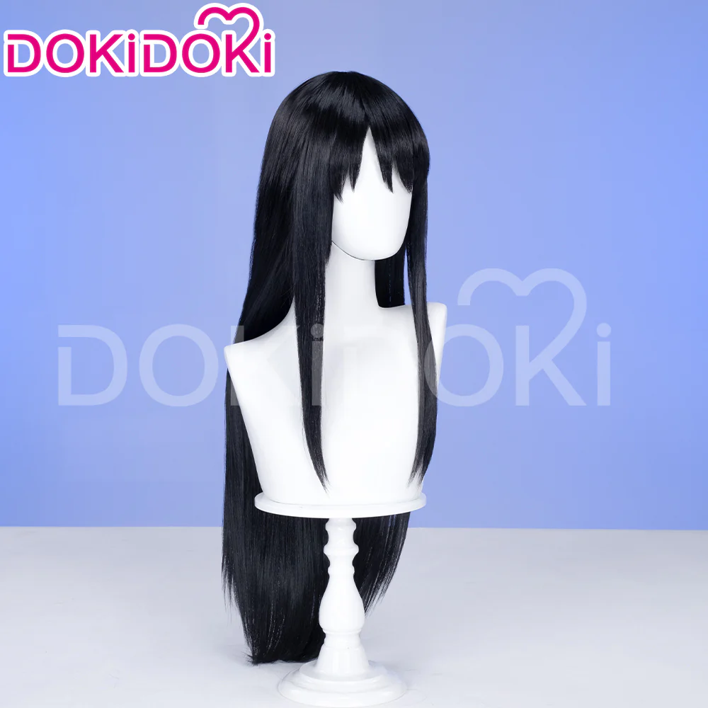 DokiDoki Anime Cosplay Wig Long Straight Black Hair Men - Image 3
