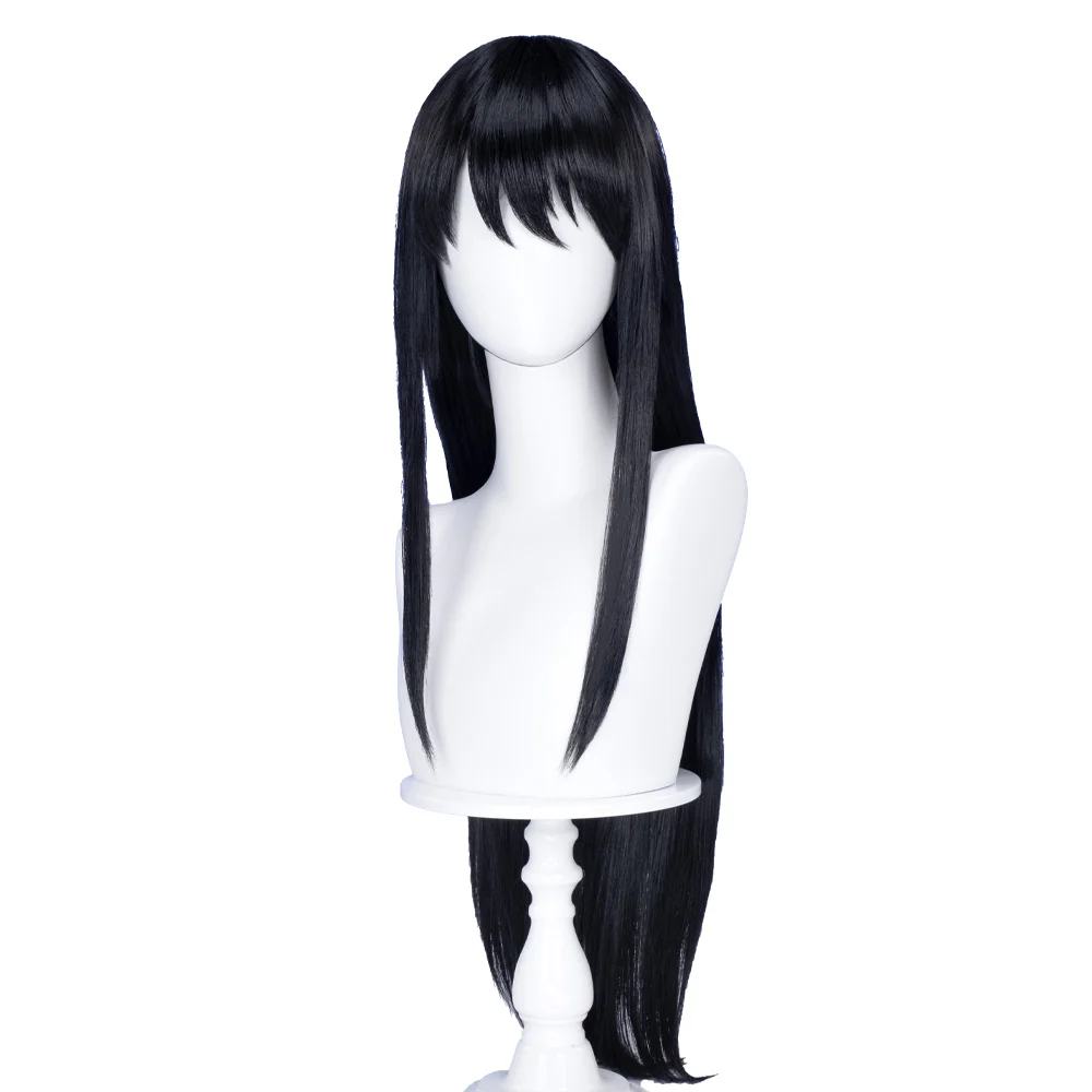 DokiDoki Anime Cosplay Wig Long Straight Black Hair Men - Image 5
