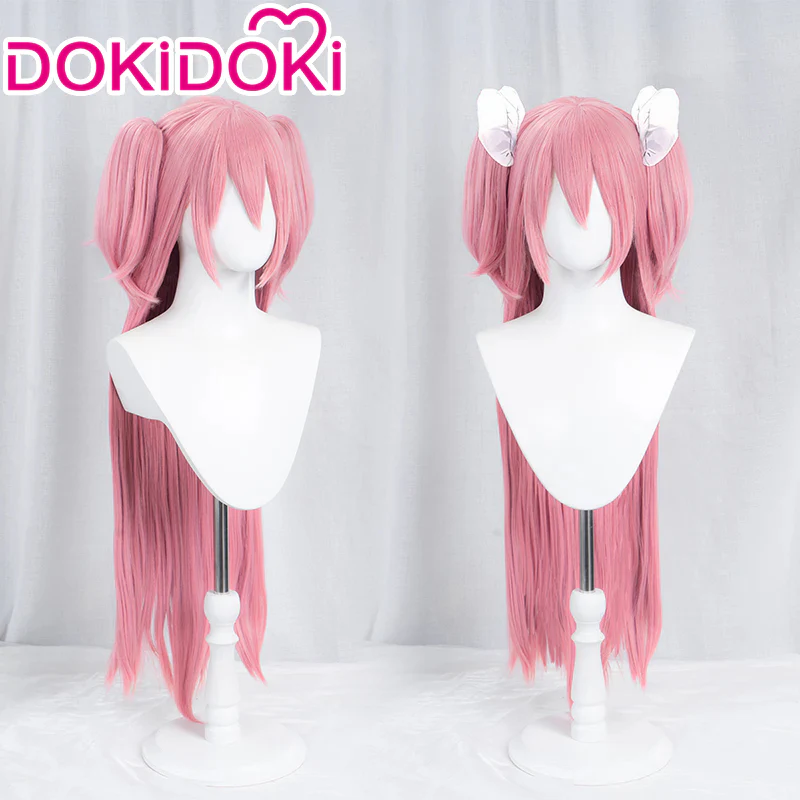 DokiDoki Anime Cosplay Wig Long Straight Pink Hair