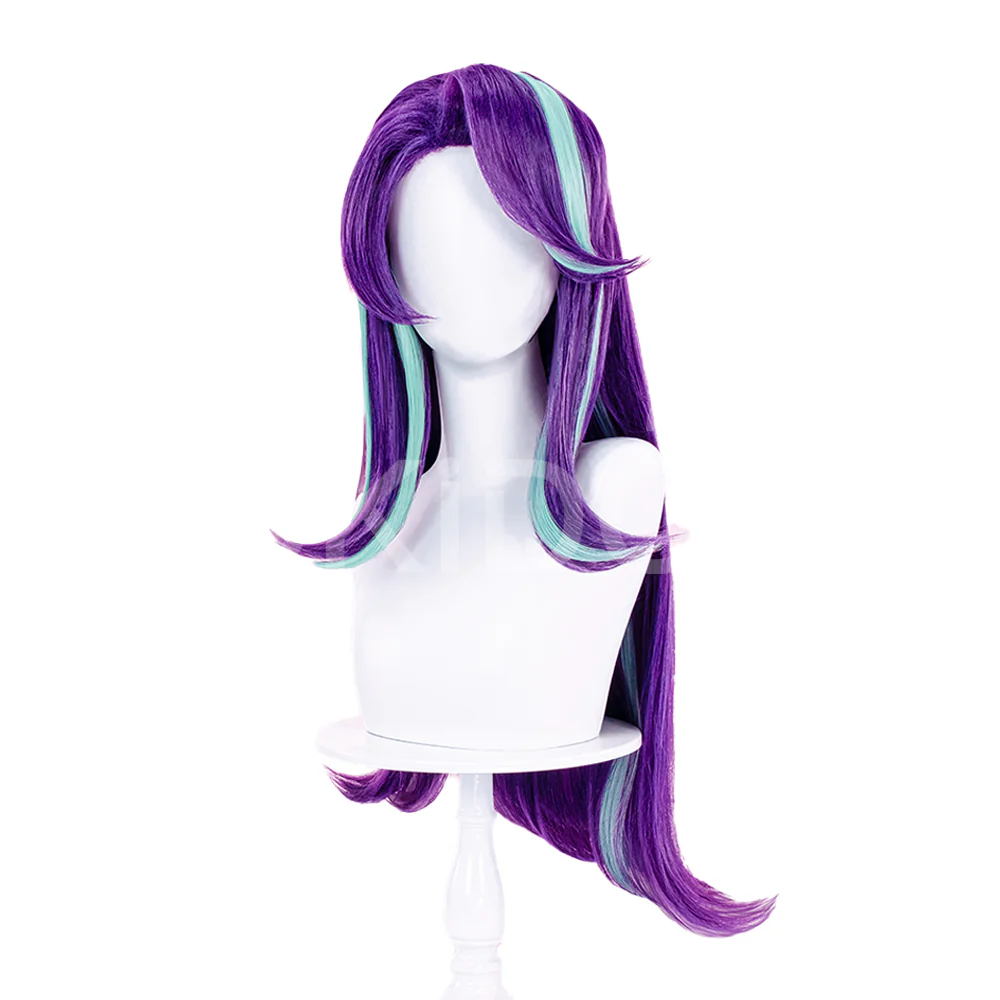 【Ready For Ship】DokiDoki Anime Cosplay Wig Long Straight Purple Hair - Image 5