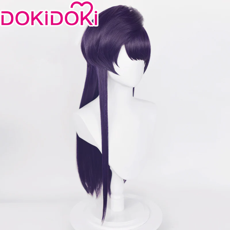 DokiDoki Anime Cosplay Wig Long Straight Purple Wig - Image 3