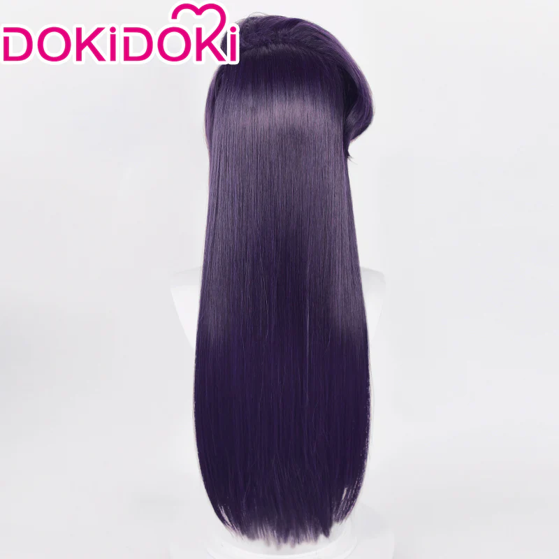 DokiDoki Anime Cosplay Wig Long Straight Purple Wig - Image 4