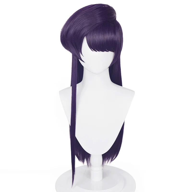 DokiDoki Anime Cosplay Wig Long Straight Purple Wig - Image 5