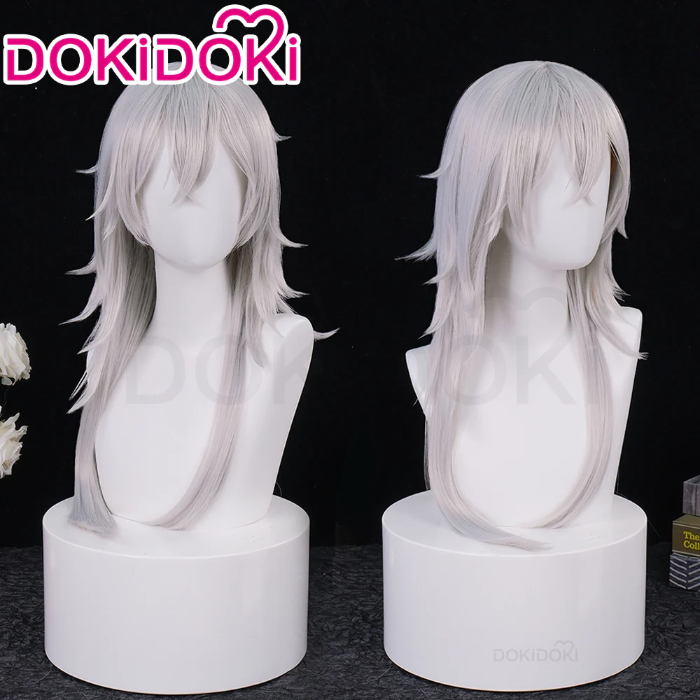 【Ready For Ship】DokiDoki Anime Cosplay Wig Long Straight Silver Hair