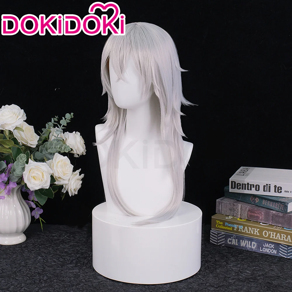 【Ready For Ship】DokiDoki Anime Cosplay Wig Long Straight Silver Hair - Image 2
