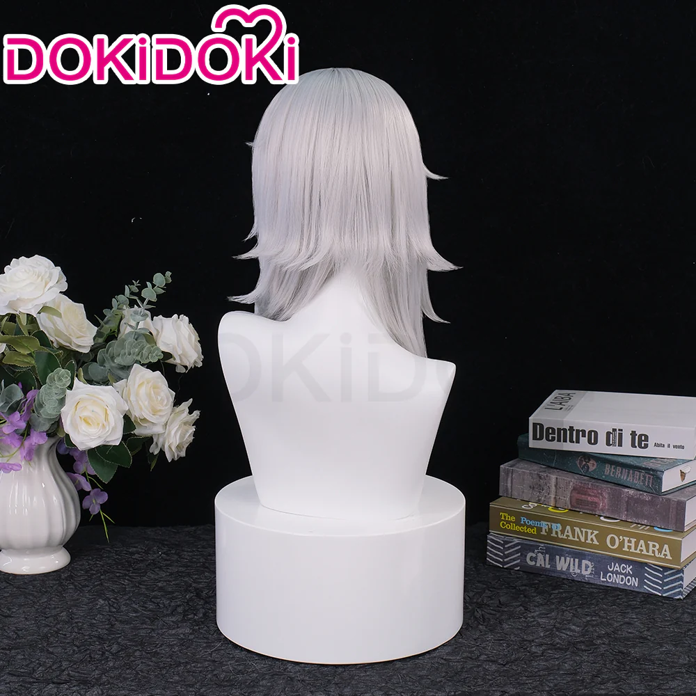 【Ready For Ship】DokiDoki Anime Cosplay Wig Long Straight Silver Hair - Image 3