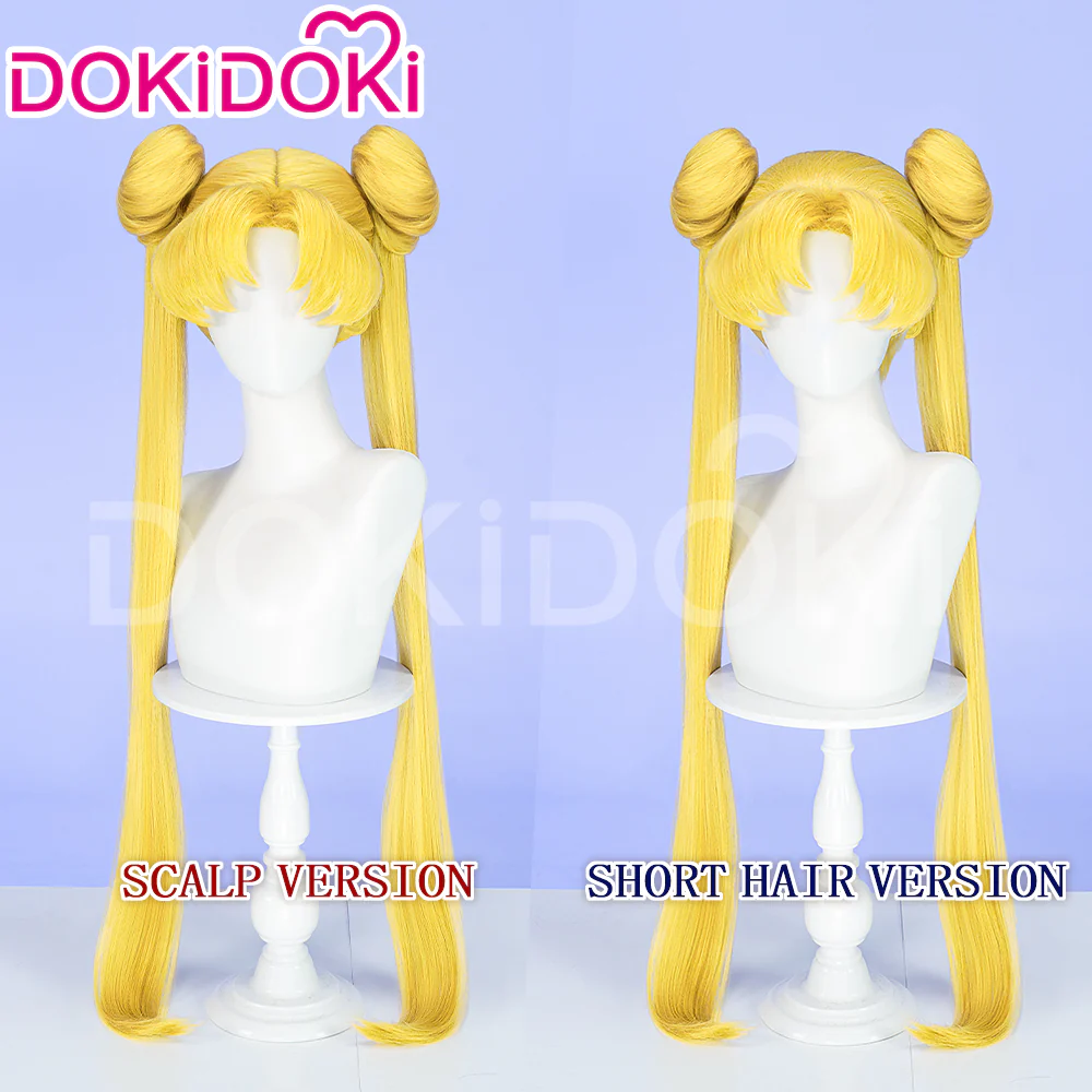 【Ready For Ship】DokiDoki Anime Cosplay Wig Long Version Yellow Straight Short Version Women Hair