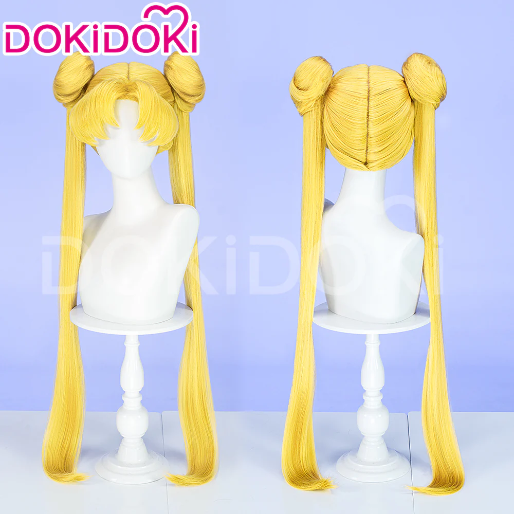 【Ready For Ship】DokiDoki Anime Cosplay Wig Long Version Yellow Straight Short Version Women Hair - Image 2