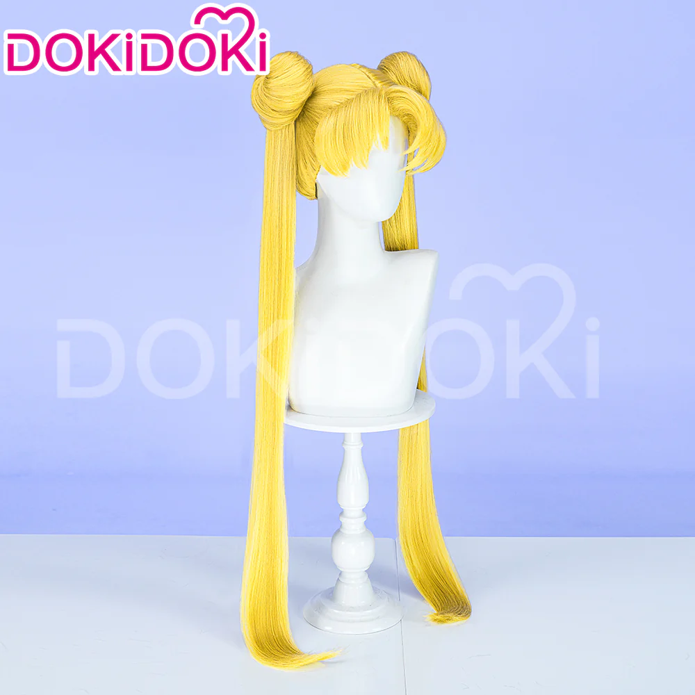 【Ready For Ship】DokiDoki Anime Cosplay Wig Long Version Yellow Straight Short Version Women Hair - Image 4