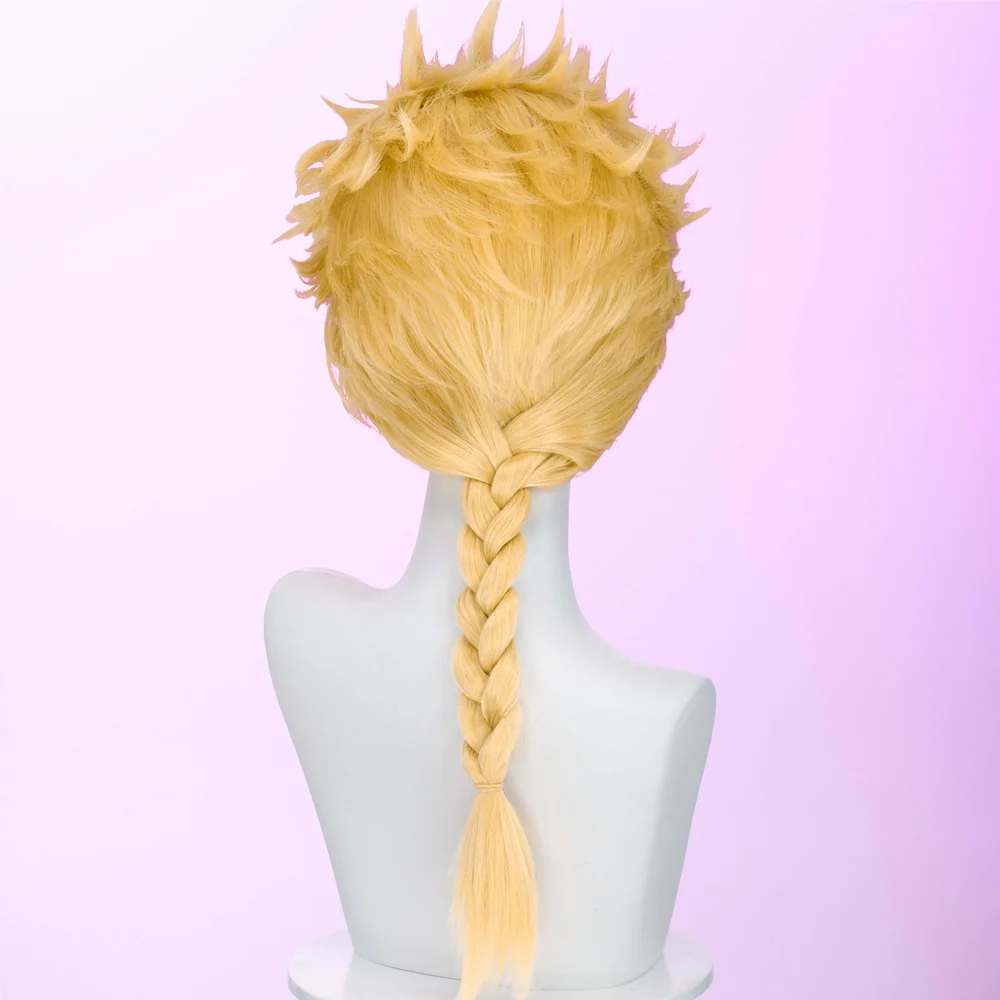 DokiDoki Anime Cosplay Wig Long Yellow Men Hair - Image 3