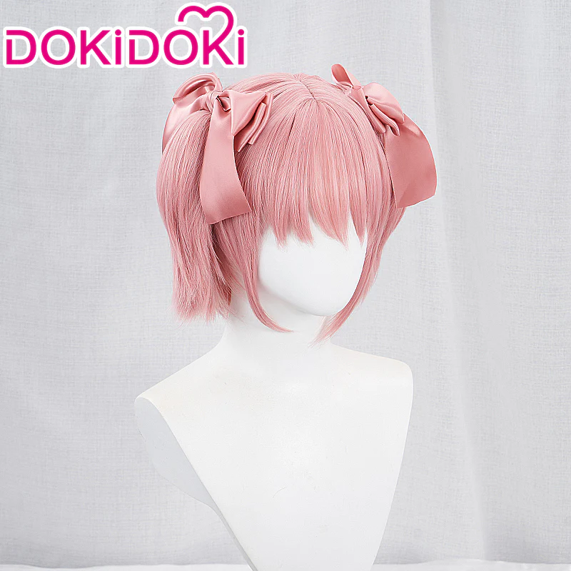 DokiDoki Anime Cosplay Wig Pink Straight Hair / Headwear Cute Halloween - Image 6
