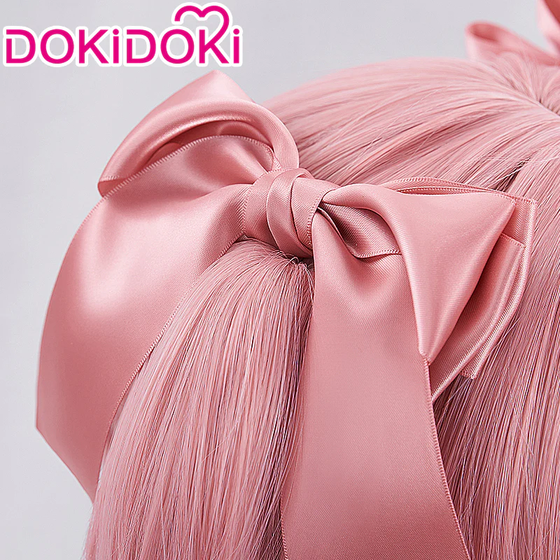DokiDoki Anime Cosplay Wig Pink Straight Hair / Headwear Cute Halloween - Image 7