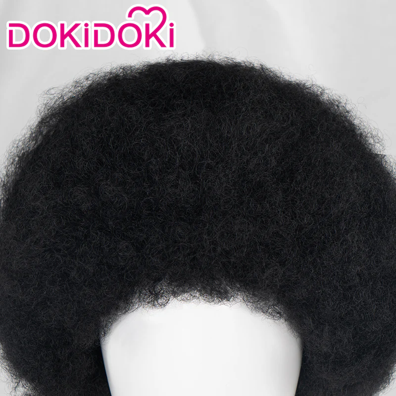 DokiDoki Anime Cosplay Wig Short Black Afro - Image 3