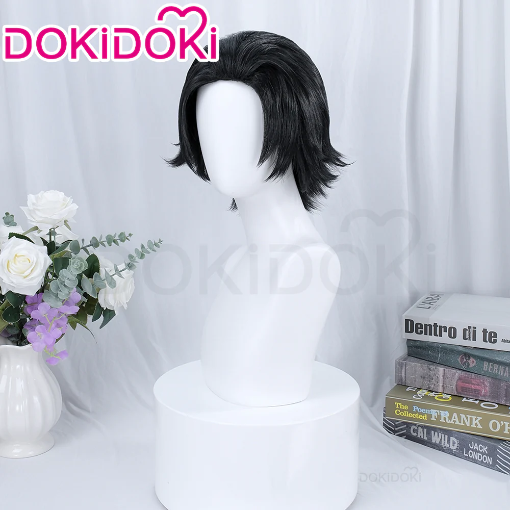 【Ready For Ship】DokiDoki Anime Cosplay Angoo Wig Short Black Hair - Image 2