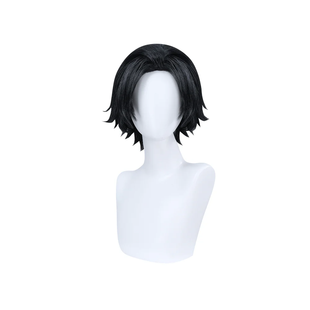 【Ready For Ship】DokiDoki Anime Cosplay Angoo Wig Short Black Hair - Image 5