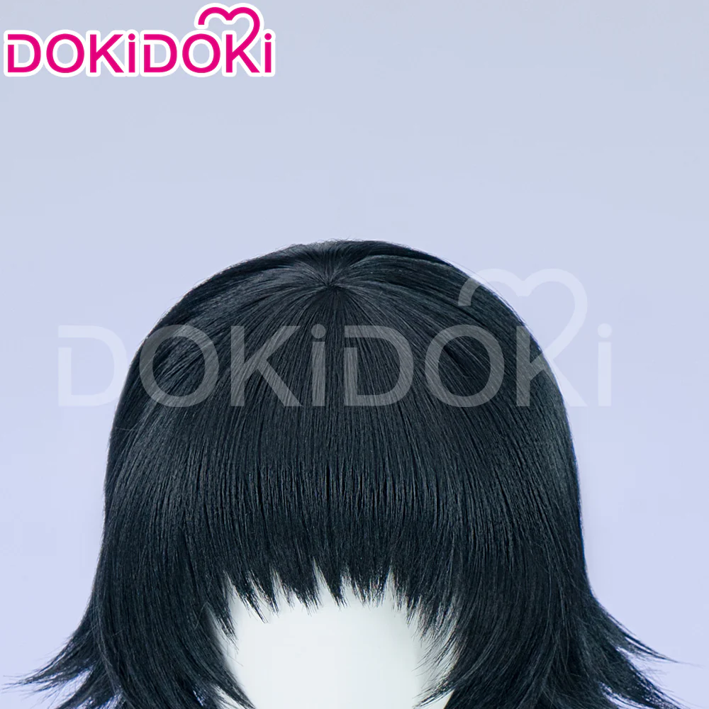【Ready For Ship】DokiDoki Anime Cosplay Wig Short Black Hair - Image 4