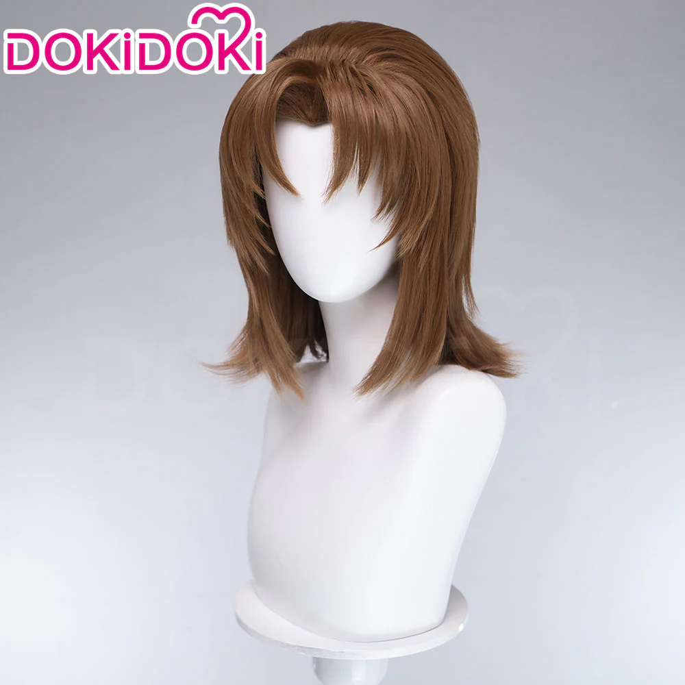 DokiDoki Anime Cosplay Wig Short Brown Hair - Image 2