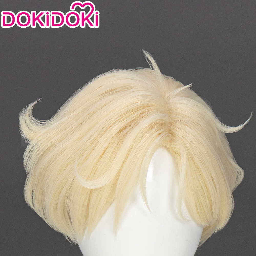 【Ready For Ship】Dokidoki Anime Cosplay Wig Short Curly Blonde Hair - Image 4
