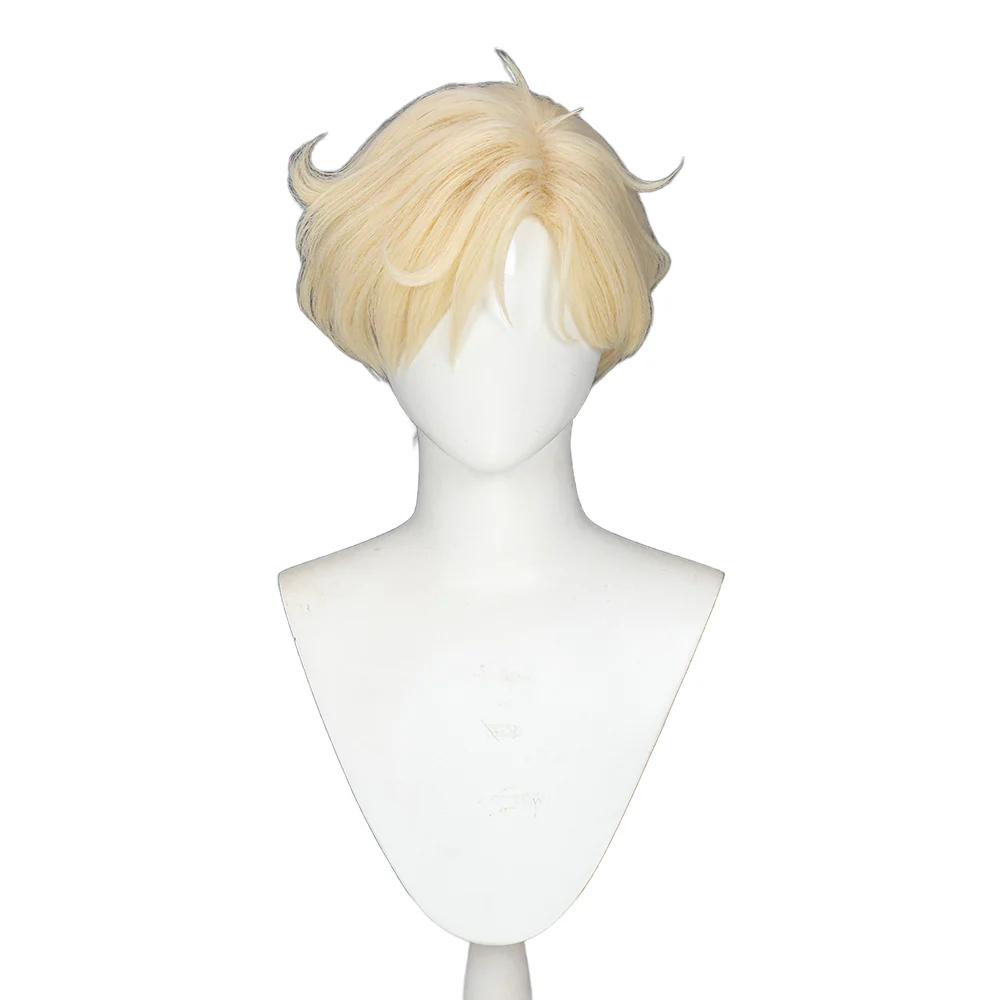【Ready For Ship】Dokidoki Anime Cosplay Wig Short Curly Blonde Hair - Image 5