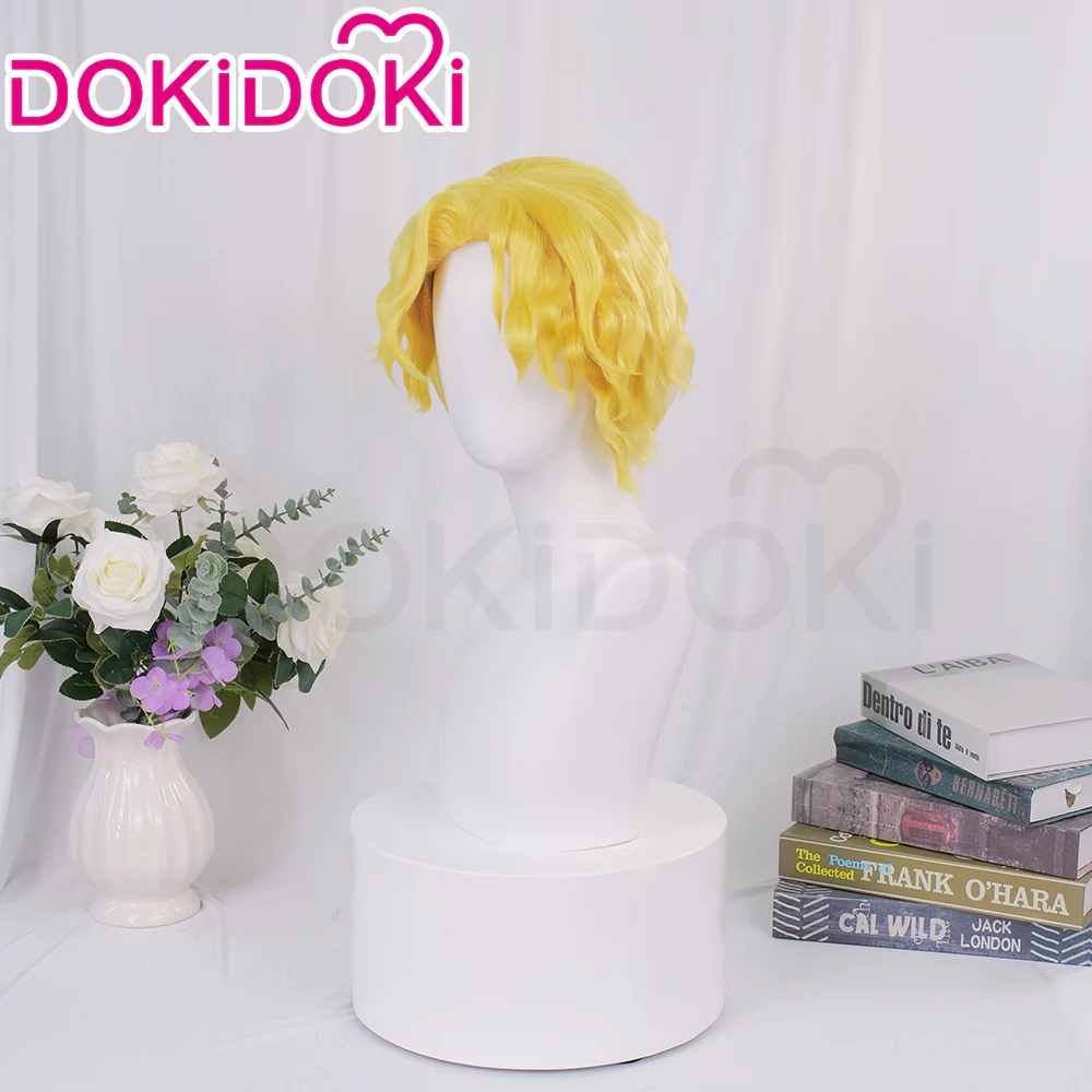 【Ready For Ship】DokiDoki Anime  Cosplay  Wig Short Curly Yellow Hair - Image 2