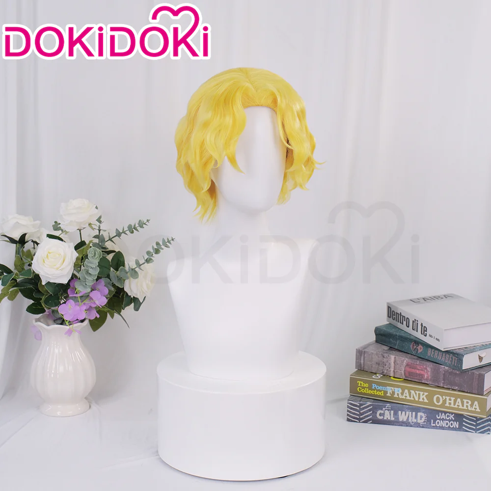 【Ready For Ship】DokiDoki Anime  Cosplay  Wig Short Curly Yellow Hair - Image 3