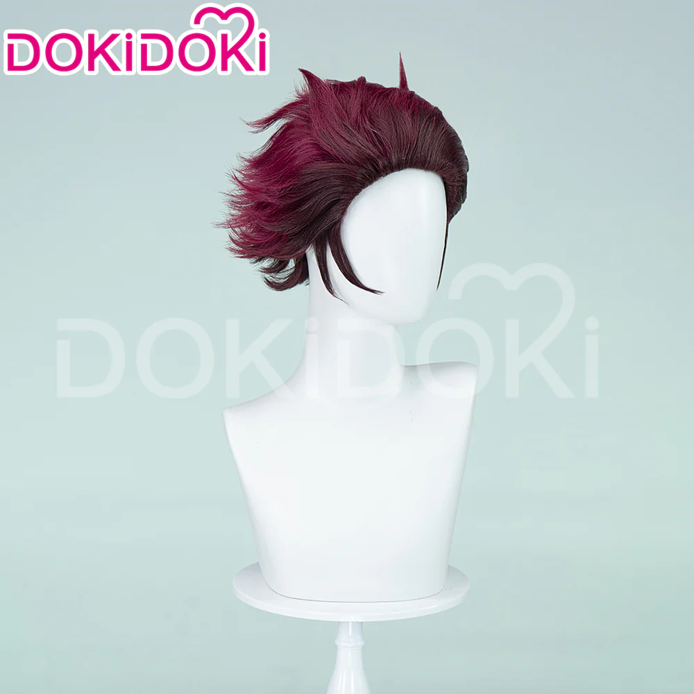 【Ready For Ship】DokiDoki Anime Cosplay Wig Short Men Dark Red Hair - Image 3