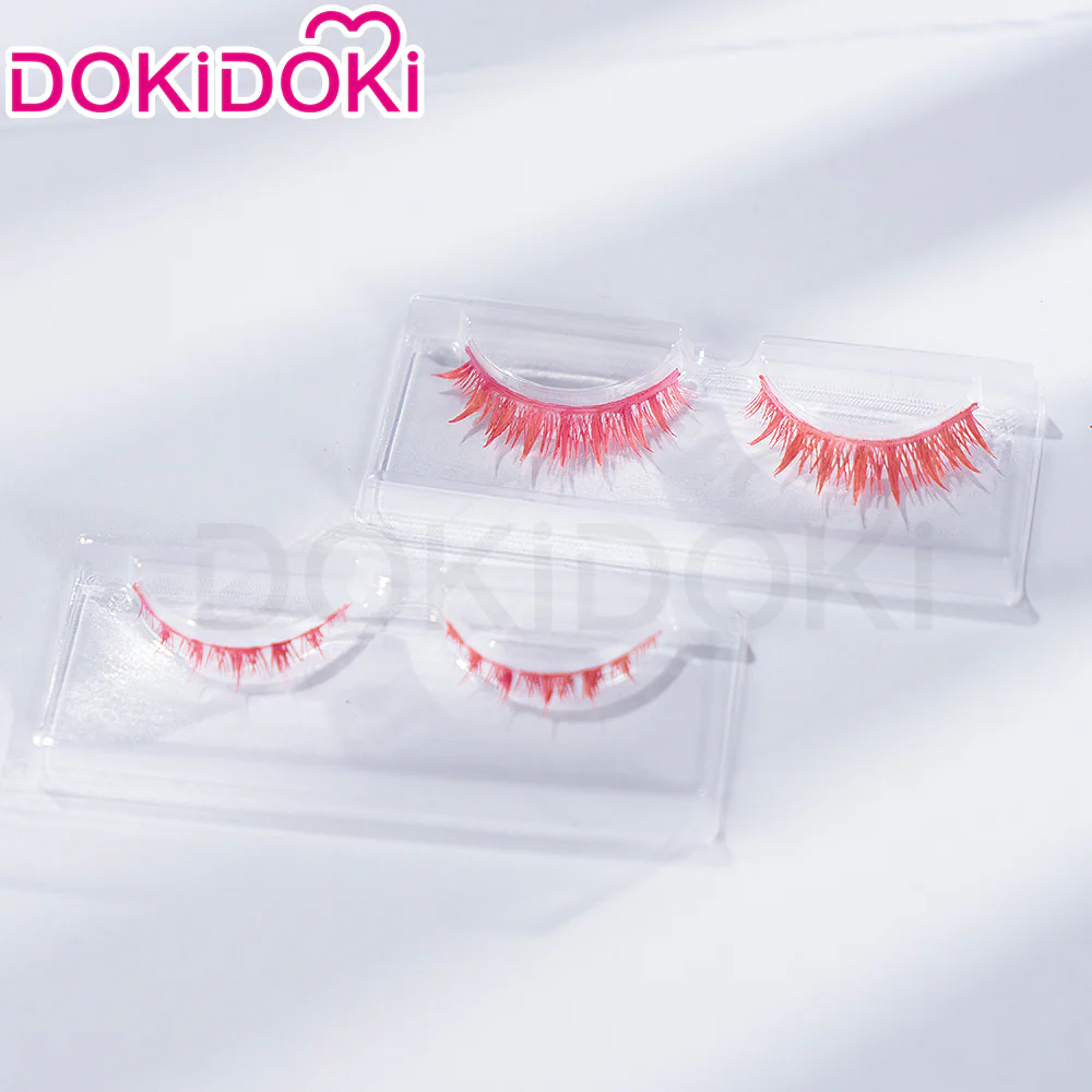 【Ready For Ship】DokiDoki Anime Cosplay Wig Short Red Hair / Fake Eyelashes - Image 5