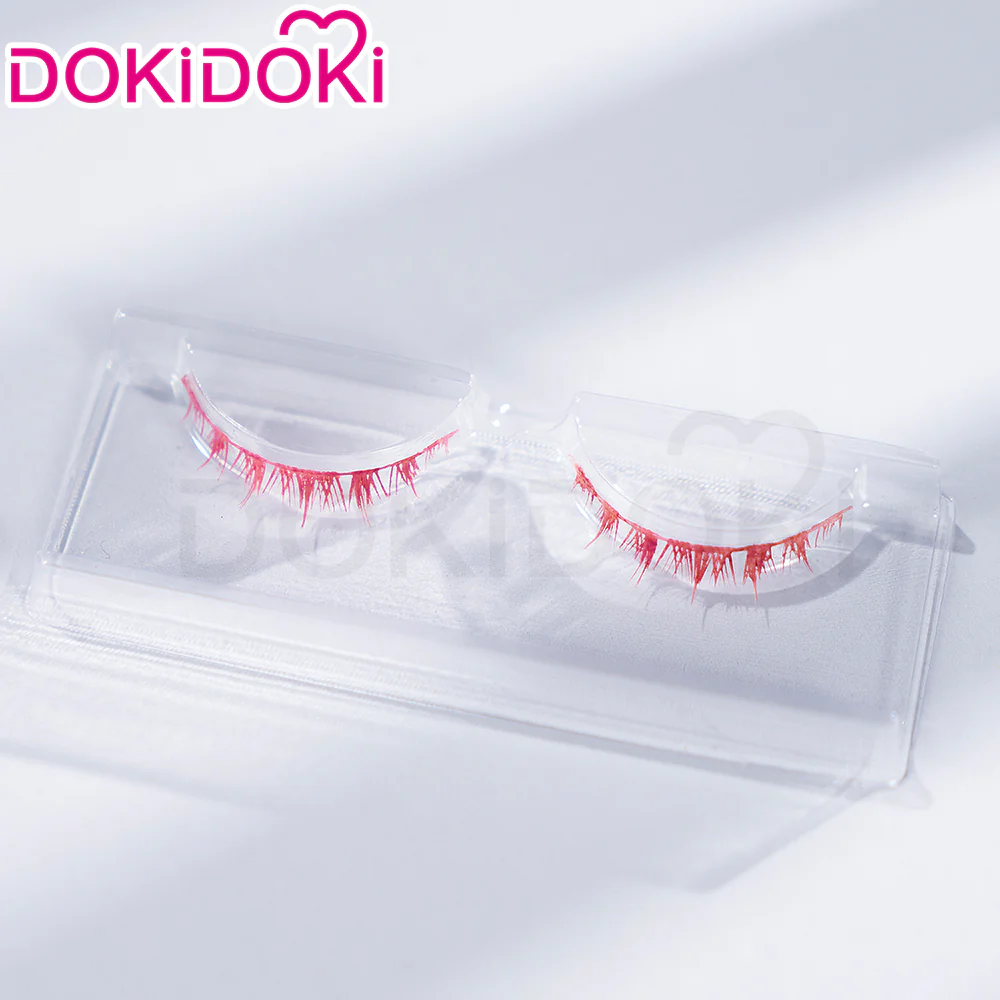 【Ready For Ship】DokiDoki Anime Cosplay Wig Short Red Hair / Fake Eyelashes - Image 7