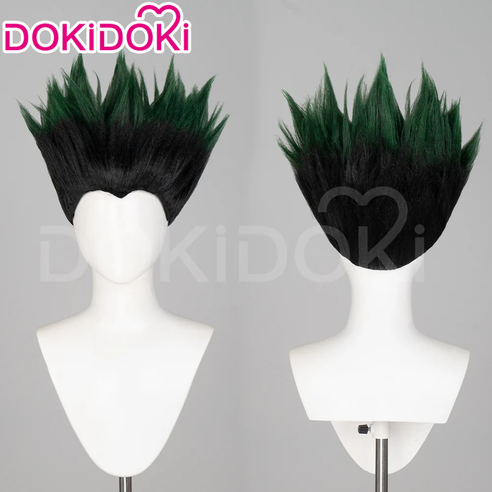 【Ready For Ship】DokiDoki Anime Cosplay Wig Short Straight Black Green Hair