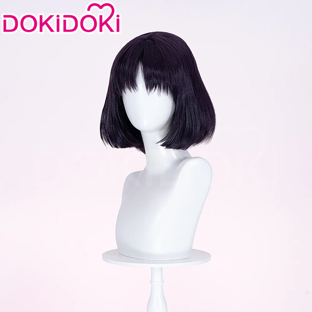 【Ready For Ship】DokiDoki Anime Cosplay Wig Short Straight Black Hair - Image 3