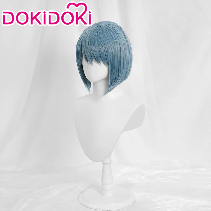 【Wig Ready For Ship】DokiDoki Anime Cosplay Wig Short Straight Blue Hair - Image 2