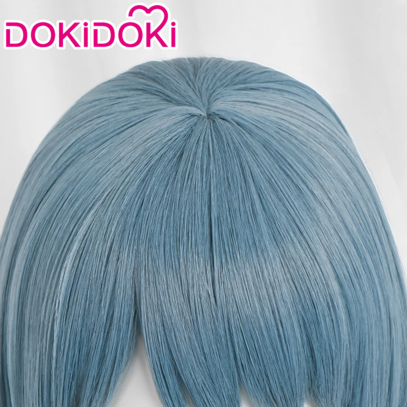 【Wig Ready For Ship】DokiDoki Anime Cosplay Wig Short Straight Blue Hair - Image 4