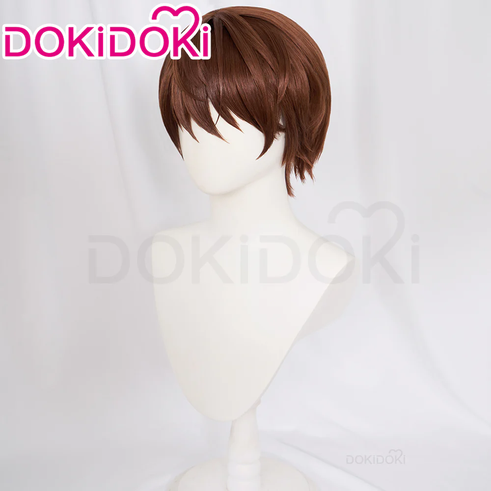 【Ready For Ship】DokiDoki Anime Cosplay Wig Short Straight Brown Hair - Image 2