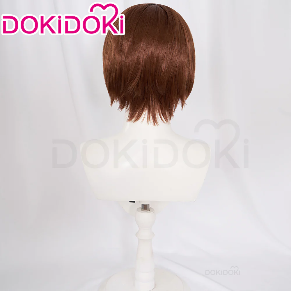 【Ready For Ship】DokiDoki Anime Cosplay Wig Short Straight Brown Hair - Image 3