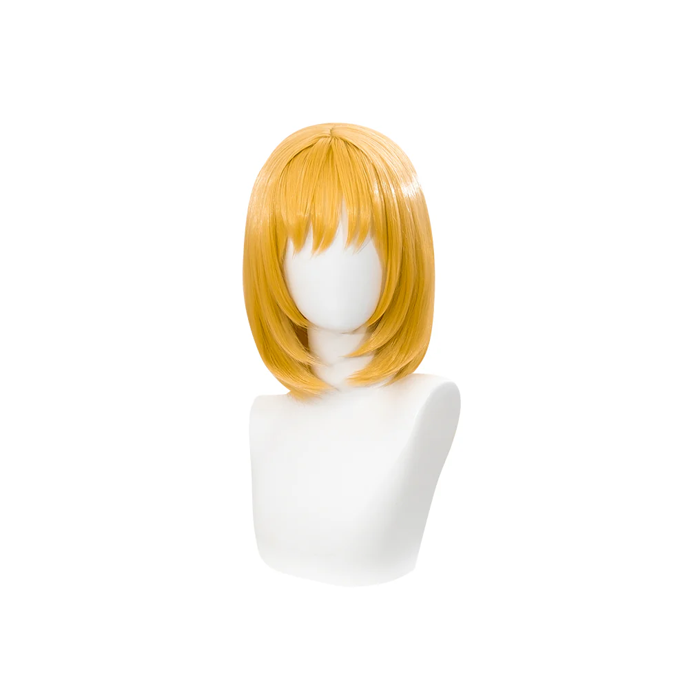 DokiDoki Anime Cosplay Wig Short Straight Gold Hair - Image 5