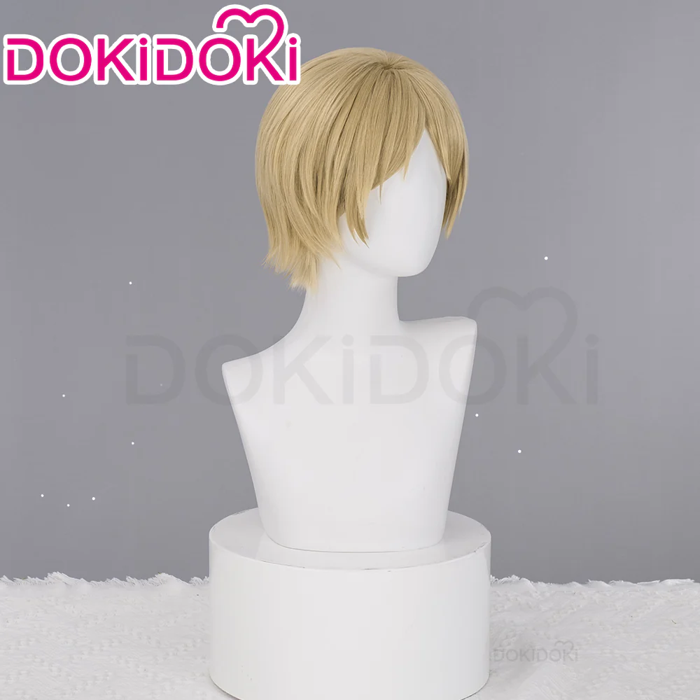 【Ready For Ship】DokiDoki Anime Cosplay Wig Short Straight Golden Hair Men - Image 3