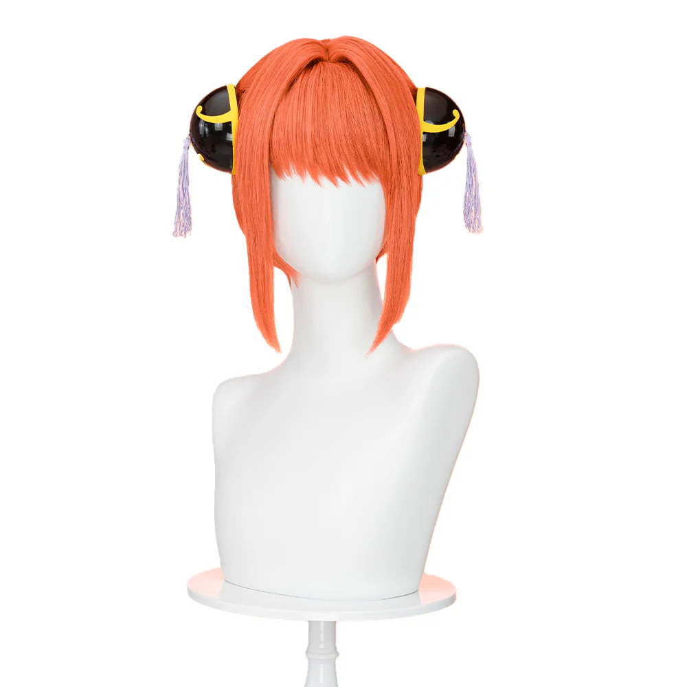 DokiDoki Anime Cosplay Wig Short Straight Orange Hair - Image 5