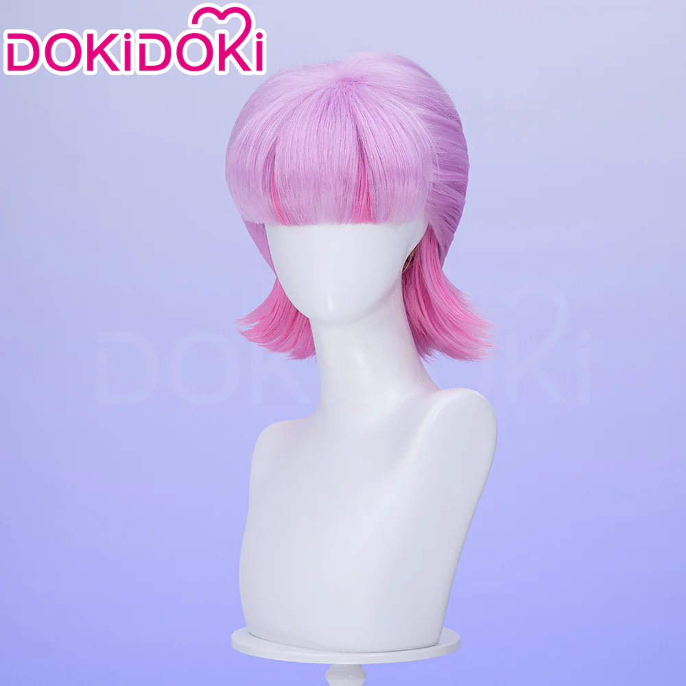 【Ready For Ship】DokiDoki Anime Cosplay Wig Short Straight Light Purple Pink Hair - Image 3