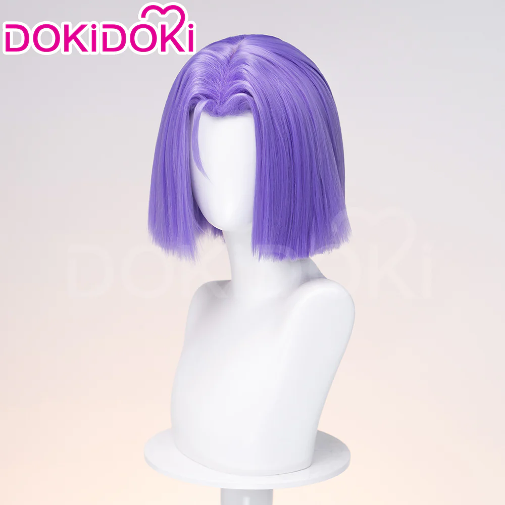 【Ready For Ship】DokiDoki Anime Cosplay Wig Short Straight Purple Hair - Image 2