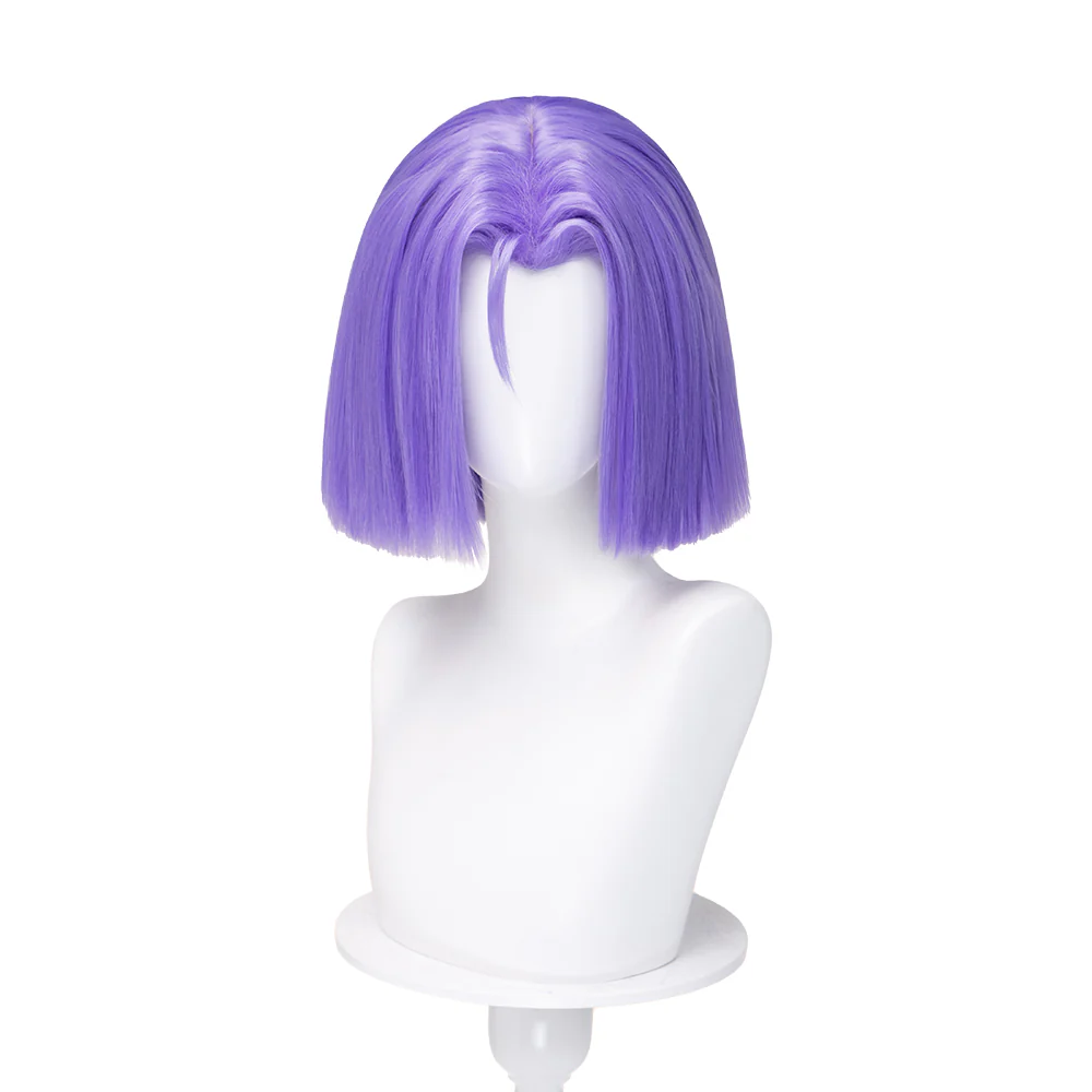 【Ready For Ship】DokiDoki Anime Cosplay Wig Short Straight Purple Hair - Image 5