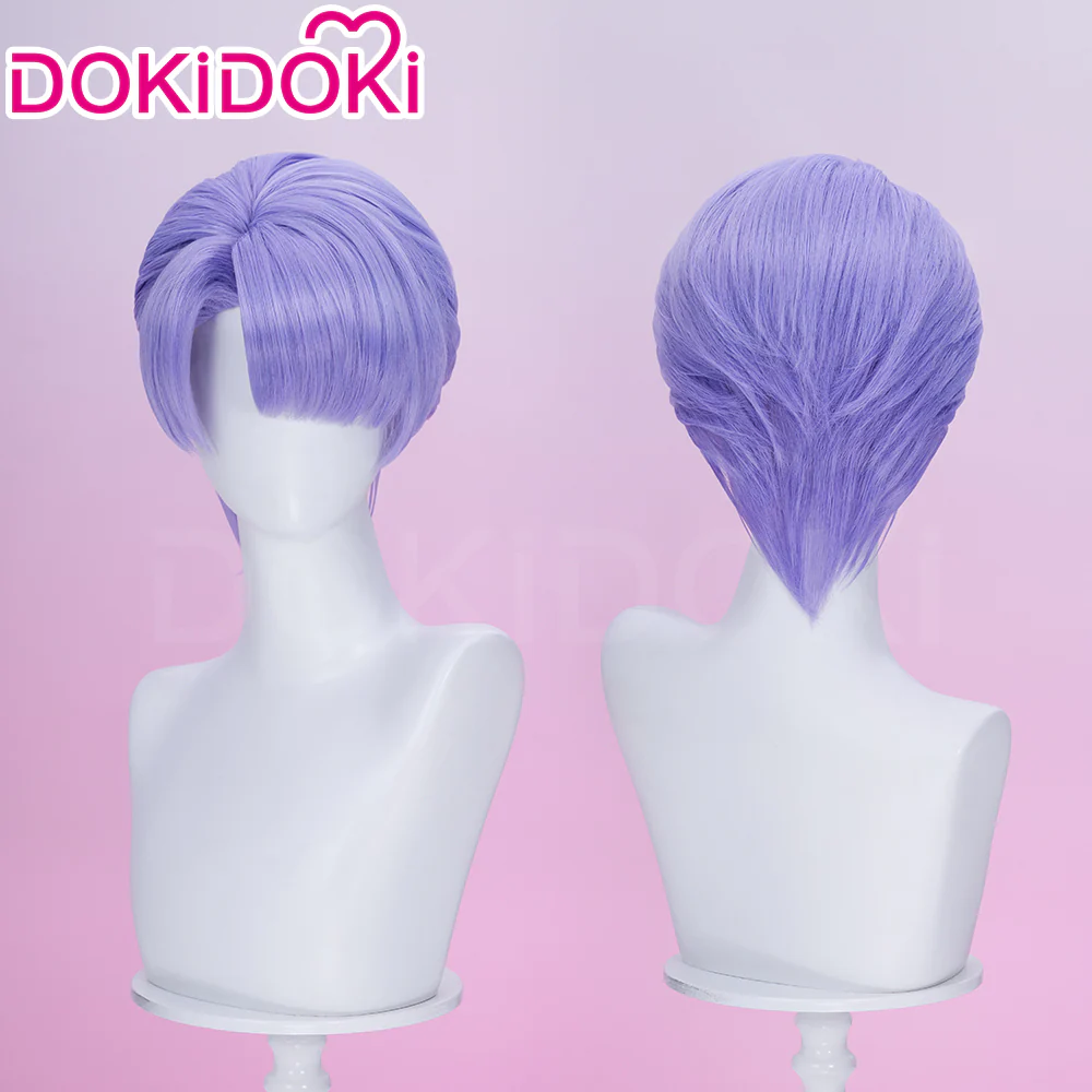 【Ready For Ship】DokiDoki Anime Cosplay Wig Short Straight Purple Hair