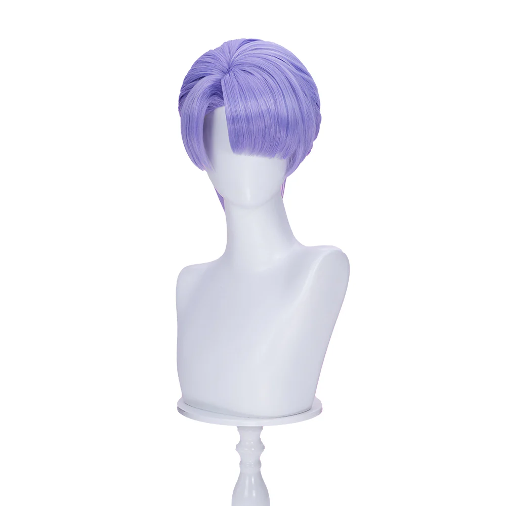 【Ready For Ship】DokiDoki Anime Cosplay Wig Short Straight Purple Hair - Image 6