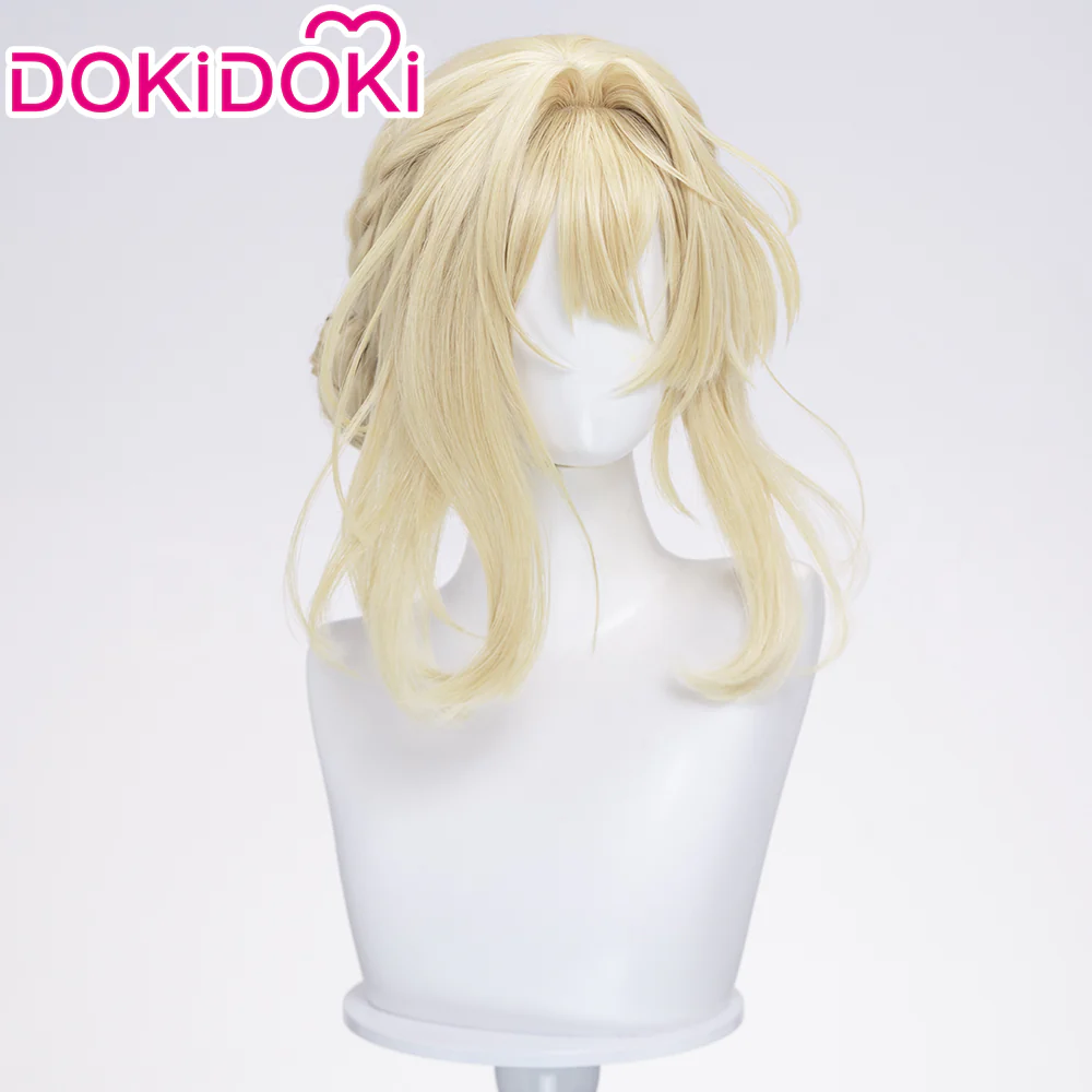 DokiDoki Anime Violet Evergarden Cosplay Violet Wig Blonde Hair / Gemstone Necklace - Image 3
