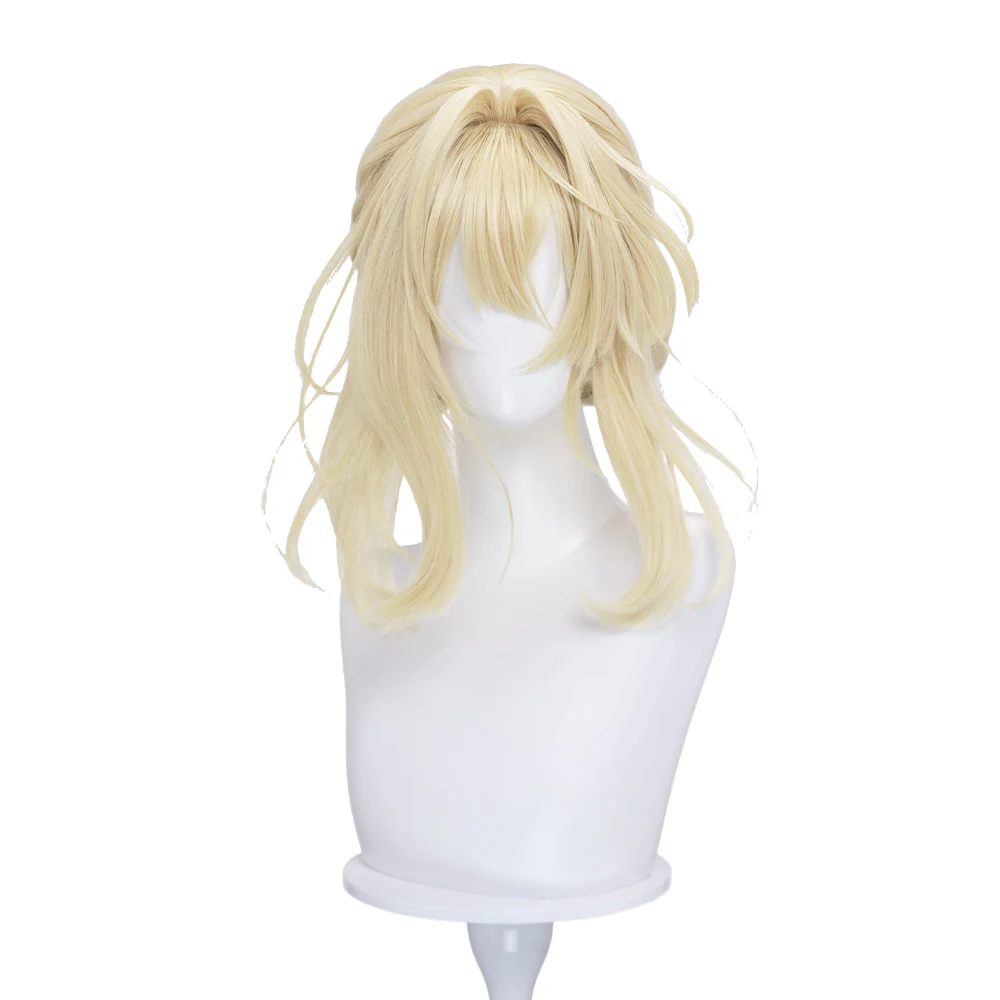 DokiDoki Anime Violet Evergarden Cosplay Violet Wig Blonde Hair / Gemstone Necklace - Image 5