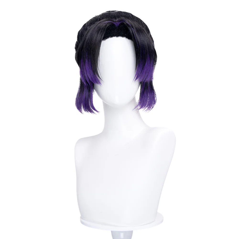 【Ready For Ship】DokiDoki Anime Cosplay Wig Women Black Purple synthetic Hair Halloween - Image 5