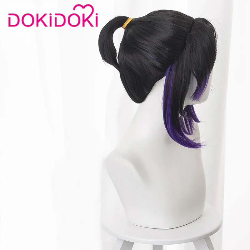 【Ready For Ship】DokiDoki Anime Cosplay Wig Black Purple Synthetic Hair Halloween - Image 3
