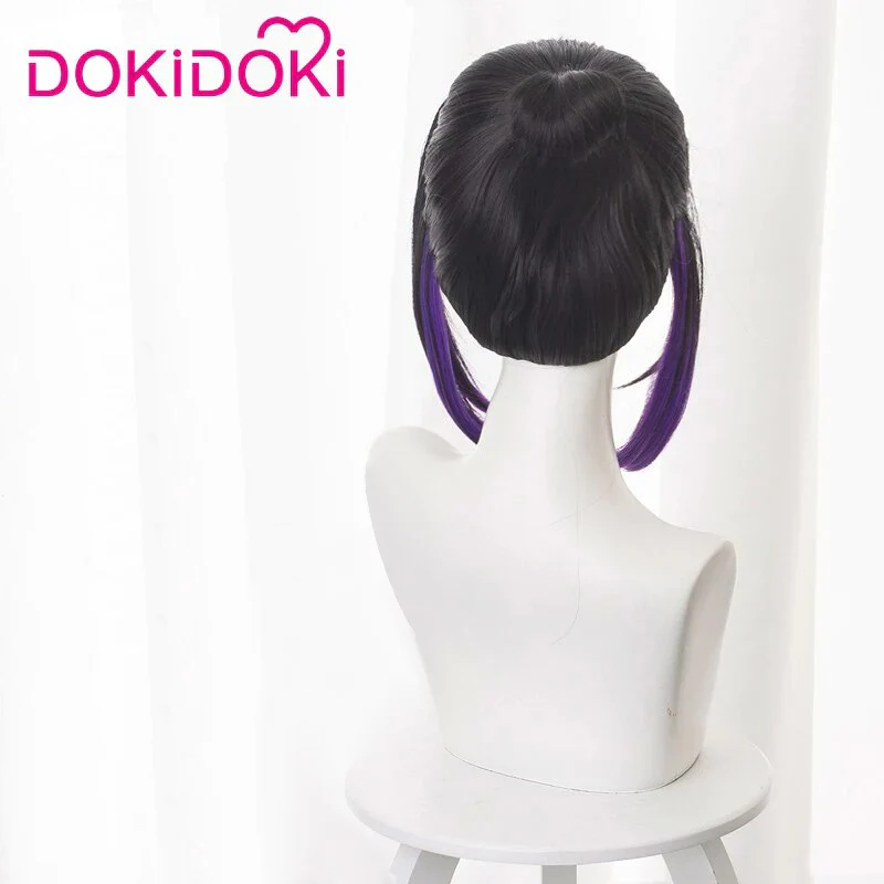 【Ready For Ship】DokiDoki Anime Cosplay Wig Black Purple Synthetic Hair Halloween - Image 5