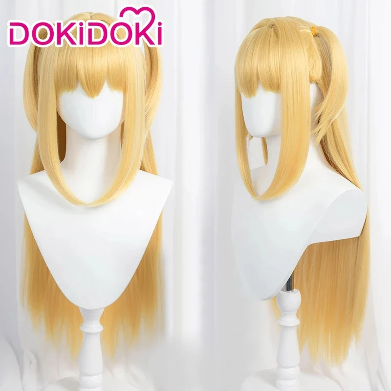 【Ready For Ship】DokiDoki Anime Cosplay Wig / Earring / Necklace Women Golden Long Hair Halloween - Image 2