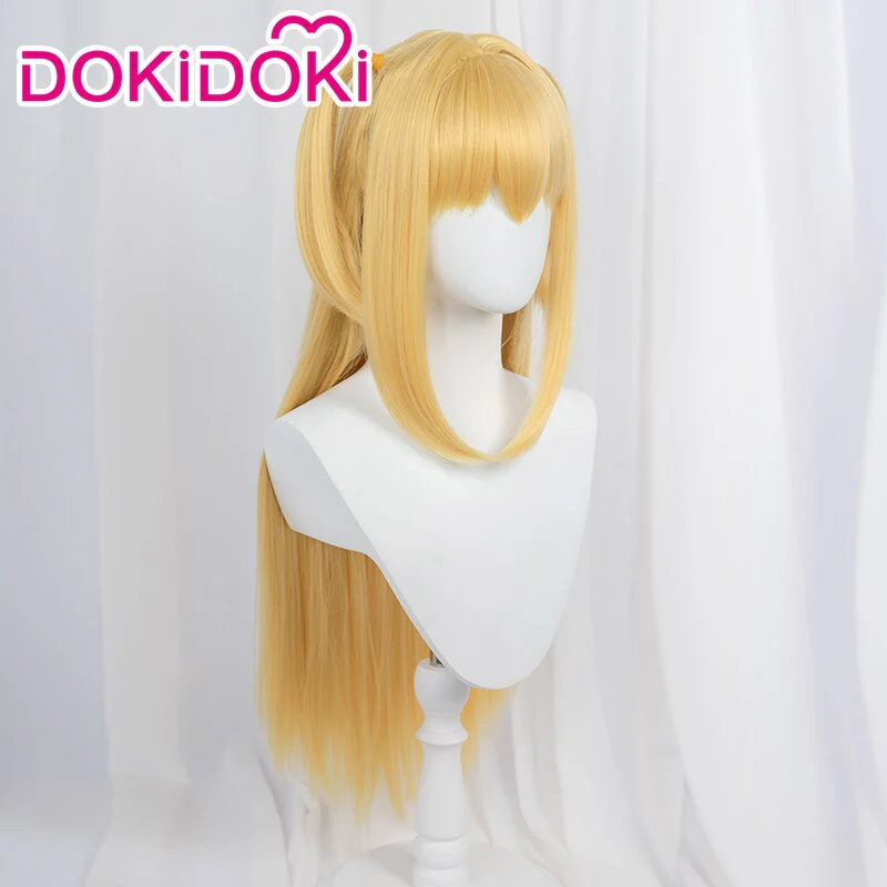 【Ready For Ship】DokiDoki Anime Cosplay Wig / Earring / Necklace Women Golden Long Hair Halloween - Image 4