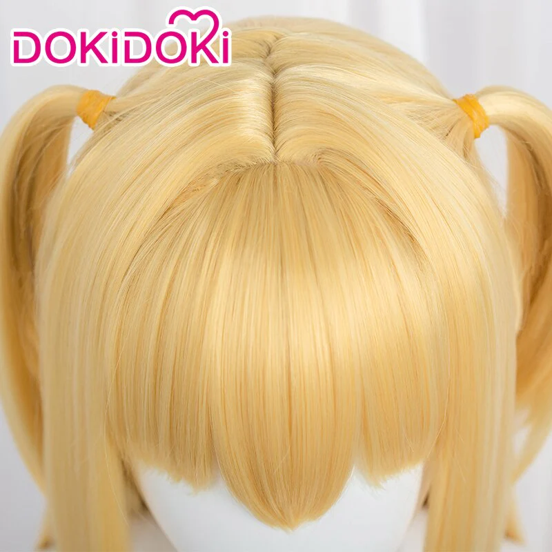 【Ready For Ship】DokiDoki Anime Cosplay Wig / Earring / Necklace Women Golden Long Hair Halloween - Image 6